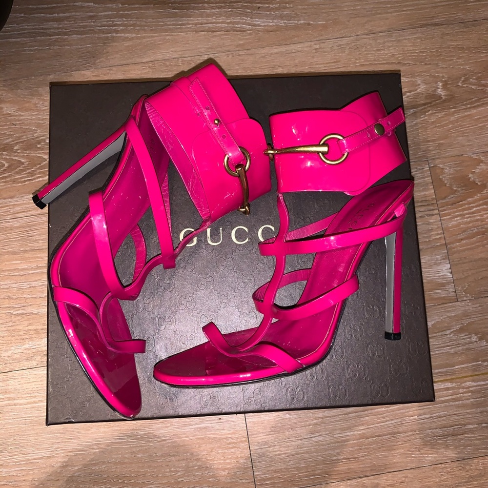 Patent Leather Pink Gucci Ursula Heels
